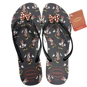 Havaianas Black and Red Minnie Mouse Flip Flops